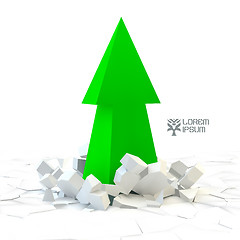 Image showing 3D arrow. Vector illustration.