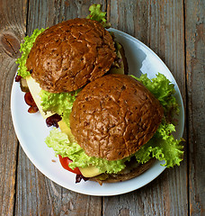 Image showing Hamburgers