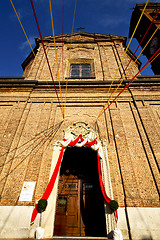 Image showing  church  in  the samarate   old   closed brick    lombardy    