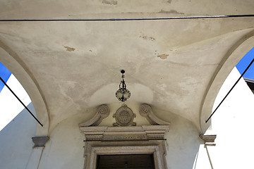 Image showing abstract  house  door    in italy  lombardy   column  concrete