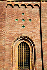 Image showing rose window  italy  lombardy     in  the castellanza   closed br