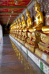 Image showing siddharta   in the temple bangkok asia  pavement  palaces   