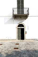 Image showing brown door  europe  italy  lombardy       in  the milano old   t