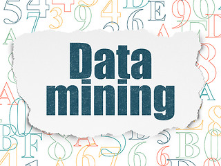 Image showing Information concept: Data Mining on Torn Paper background