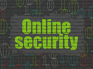 Image showing Safety concept: Online Security on wall background