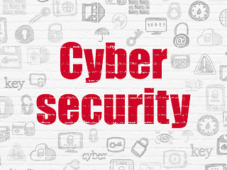 Image showing Protection concept: Cyber Security on wall background