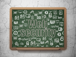 Image showing Privacy concept: Web Security on School Board background
