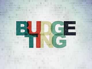 Image showing Finance concept: Budgeting on Digital Paper background