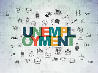Image showing Finance concept: Unemployment on Digital Paper background