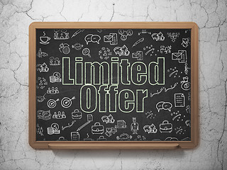 Image showing Business concept: Limited Offer on School Board background
