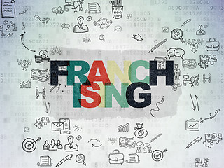 Image showing Business concept: Franchising on Digital Paper background