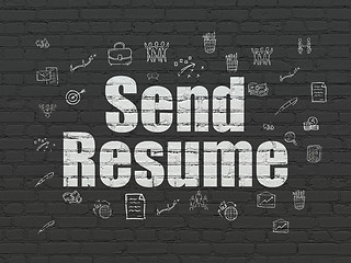 Image showing Business concept: Send Resume on wall background