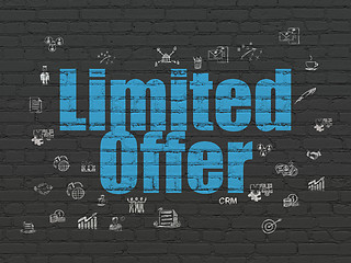 Image showing Business concept: Limited Offer on wall background