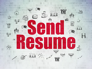 Image showing Finance concept: Send Resume on Digital Paper background