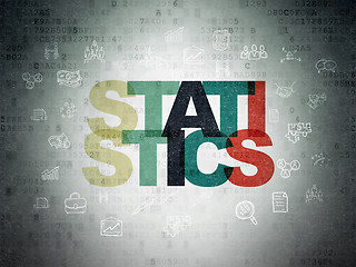 Image showing Finance concept: Statistics on Digital Paper background