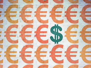 Image showing Currency concept: dollar icon on Digital Paper background