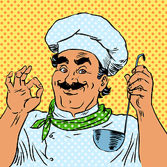 Image showing cook kitchen food quality restaurant chef