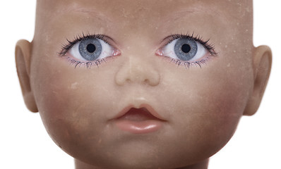 Image showing Scary doll face 