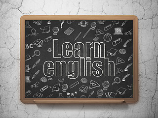 Image showing Learning concept: Learn English on School Board background