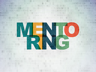 Image showing Learning concept: Mentoring on Digital Paper background