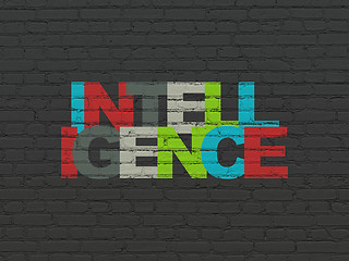 Image showing Learning concept: Intelligence on wall background