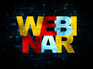 Image showing Studying concept: Webinar on Digital background