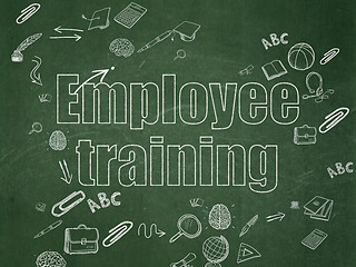 Image showing Learning concept: Employee Training on School Board background