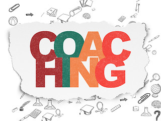 Image showing Learning concept: Coaching on Torn Paper background