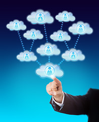 Image showing Accessing The Support Of Many Workers In The Cloud