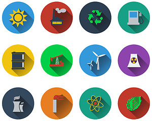 Image showing Set of energy icons