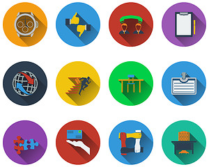 Image showing Set of business icons