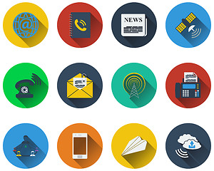 Image showing Set of communication icons