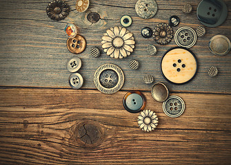 Image showing several vintage buttons