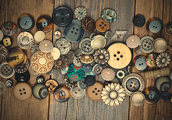Image showing set of vintage buttons
