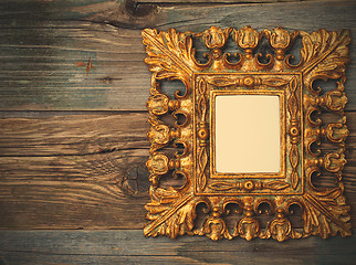 Image showing golden vintage frame