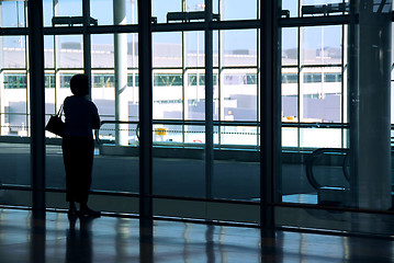 Image showing Woman airport