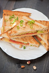 Image showing Cheese sandwich