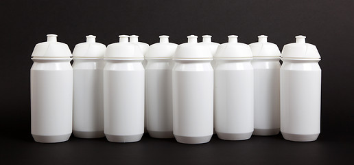 Image showing White water bottles