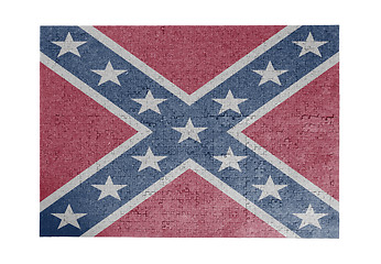 Image showing Large jigsaw puzzle of 1000 pieces - Confederate flag