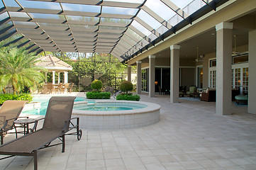 Image showing Screened in pool area