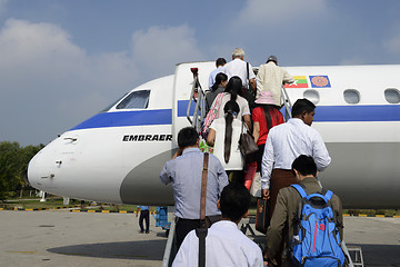 Image showing ASIA MYANMAR AIRPLANE MYANMA AIRWAYS