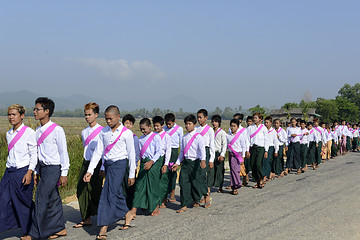 Image showing ASIA MYANMAR MYEIK SHINPYU CEREMONY