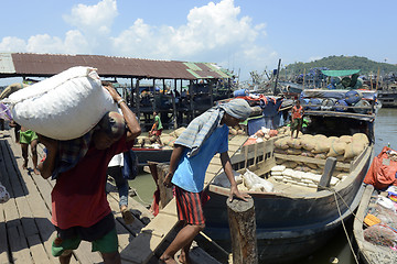 Image showing ASIA MYANMAR MYEIK JETTY HARBOUR