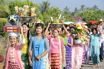 Image showing ASIA MYANMAR MYEIK SHINPYU CEREMONY