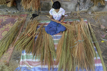 Image showing ASIA MYANMAR MYEIK BRUSH PRODUCTION