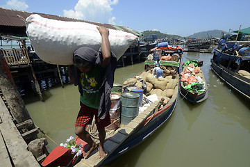 Image showing ASIA MYANMAR MYEIK JETTY HARBOUR