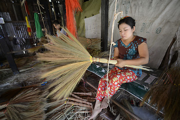 Image showing ASIA MYANMAR MYEIK BRUSH PRODUCTION