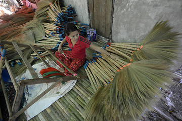 Image showing ASIA MYANMAR MYEIK BRUSH PRODUCTION