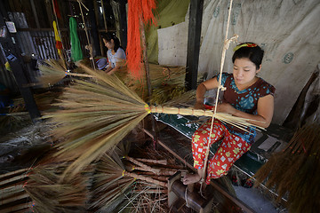 Image showing ASIA MYANMAR MYEIK BRUSH PRODUCTION