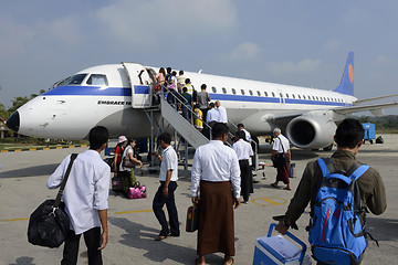 Image showing ASIA MYANMAR AIRPLANE MYANMA AIRWAYS